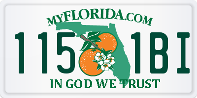 FL license plate 1151BI