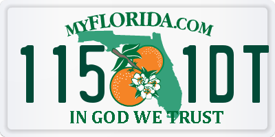 FL license plate 1151DT