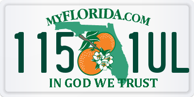 FL license plate 1151UL