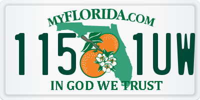 FL license plate 1151UW