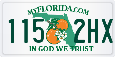 FL license plate 1152HX