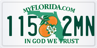 FL license plate 1152MN