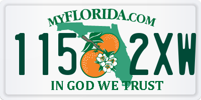 FL license plate 1152XW