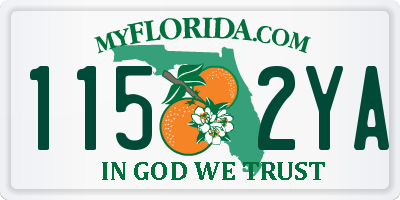 FL license plate 1152YA