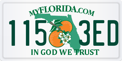 FL license plate 1153ED