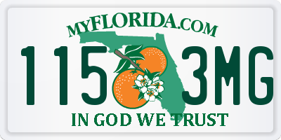 FL license plate 1153MG