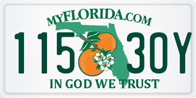 FL license plate 1153OY