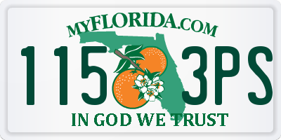 FL license plate 1153PS