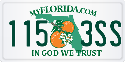 FL license plate 1153SS