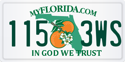 FL license plate 1153WS