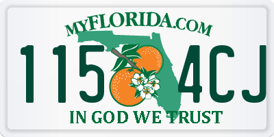 FL license plate 1154CJ