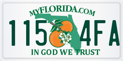 FL license plate 1154FA
