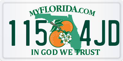 FL license plate 1154JD