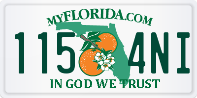 FL license plate 1154NI
