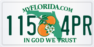 FL license plate 1154PR