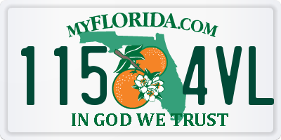 FL license plate 1154VL