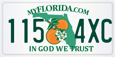 FL license plate 1154XC