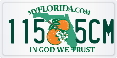 FL license plate 1155CM
