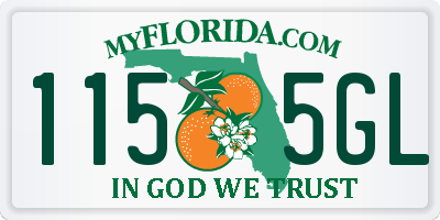 FL license plate 1155GL