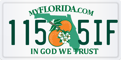 FL license plate 1155IF