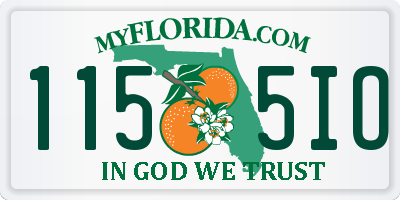 FL license plate 1155IO