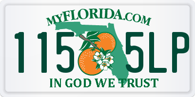 FL license plate 1155LP