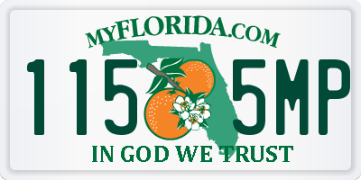 FL license plate 1155MP