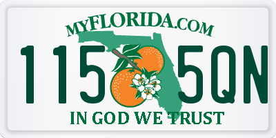 FL license plate 1155QN