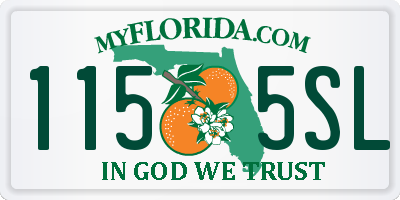 FL license plate 1155SL