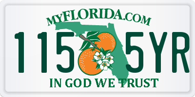 FL license plate 1155YR