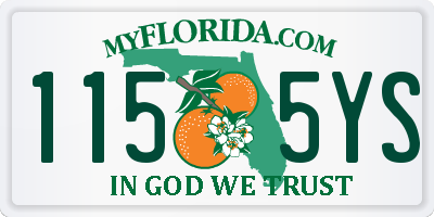 FL license plate 1155YS