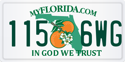 FL license plate 1156WG