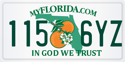 FL license plate 1156YZ