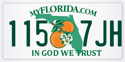 FL license plate 1157JH