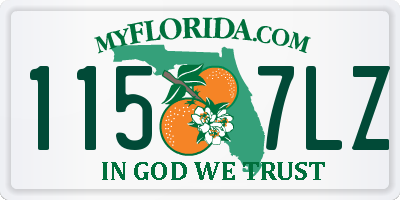 FL license plate 1157LZ