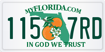 FL license plate 1157RD