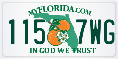 FL license plate 1157WG