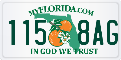 FL license plate 1158AG