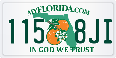 FL license plate 1158JI