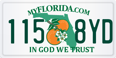 FL license plate 1158YD