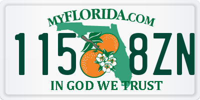 FL license plate 1158ZN