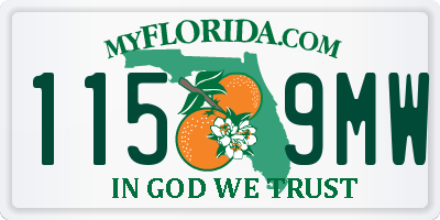 FL license plate 1159MW