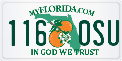 FL license plate 1160SU
