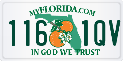 FL license plate 1161QV