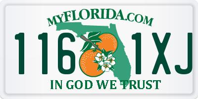 FL license plate 1161XJ