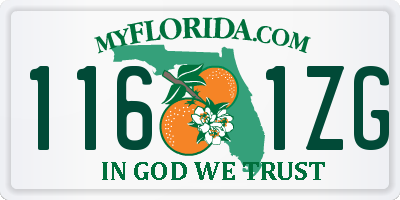 FL license plate 1161ZG