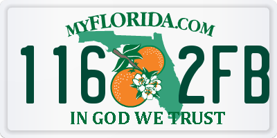 FL license plate 1162FB