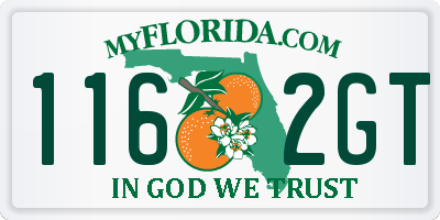 FL license plate 1162GT