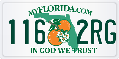 FL license plate 1162RG