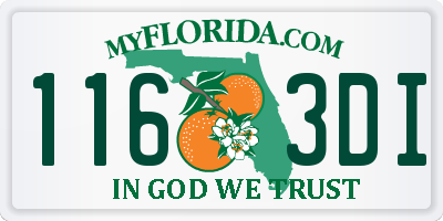 FL license plate 1163DI